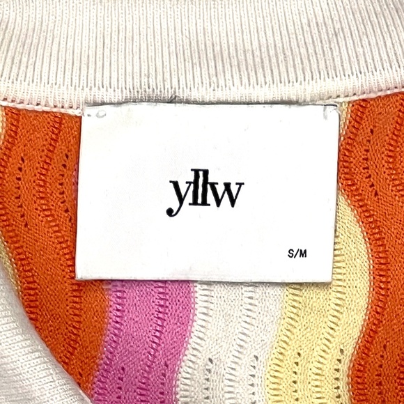 YLLW The Label Felix Knit Striped Mini Dress in Sorbet Size S/M - Picture 8 of 13